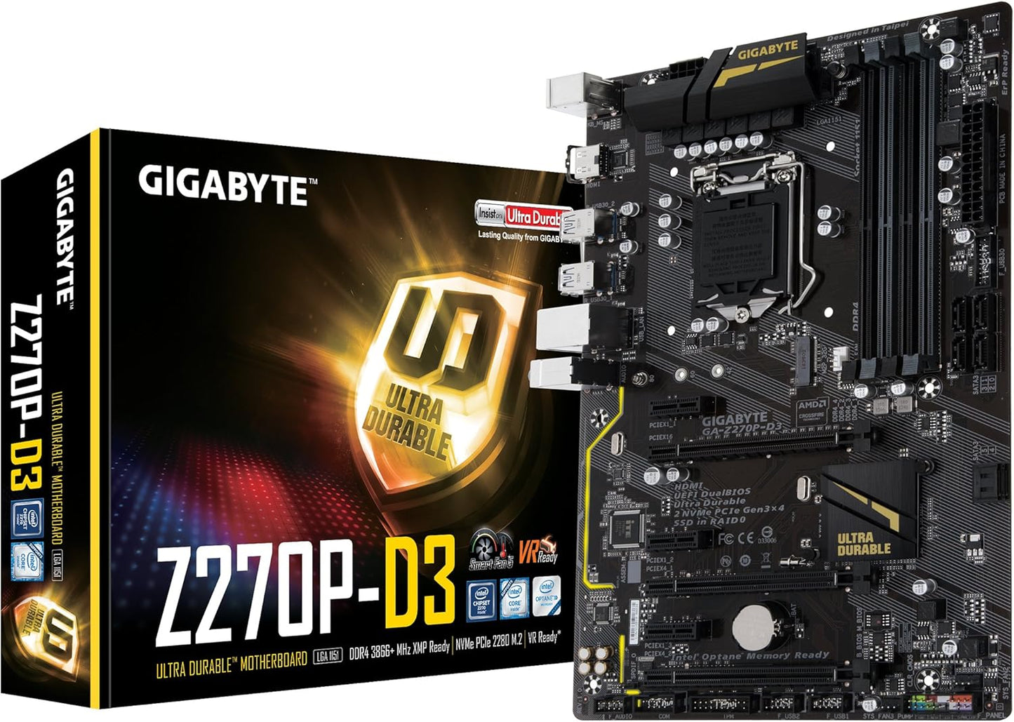 Placa-Mãe GIGABYTE GA-Z270P-D3 LGA1151 Intel Z270 DDR4 ATX