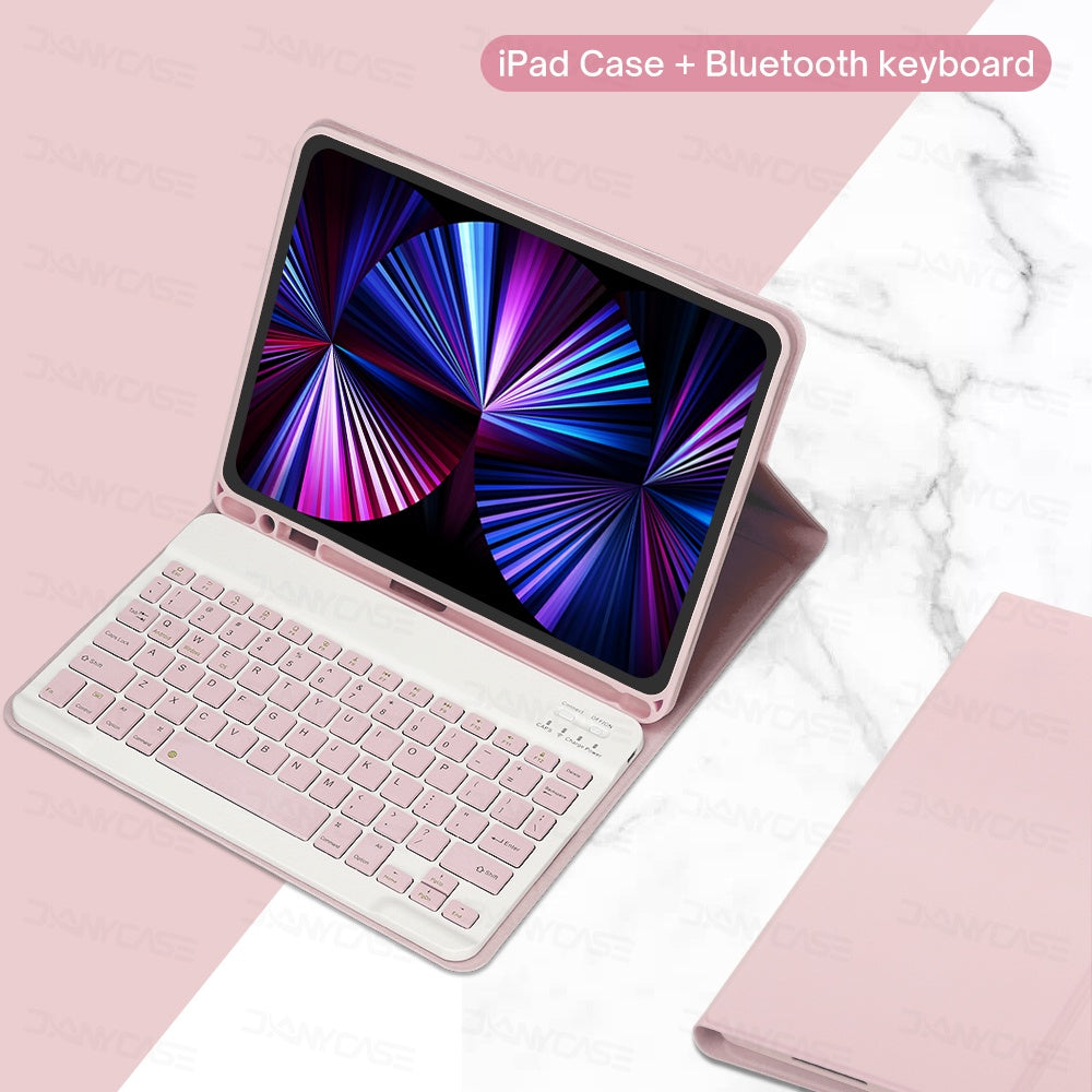 Capa Para Teclado iPad 2019 2020 10,2 7/8/9a Mini 6 Air 2 3 4 5 10,5 10,9 10,5 2021 11 2017 2018 9,7 5 6a Bluetooth Sem Fio Mouse