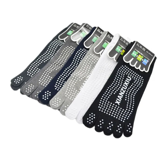 <h2>Meias de Pilates para Homens – Meias Antiderrapantes de Algodão para Massagem e Yoga, Cinco Dedos</h2>