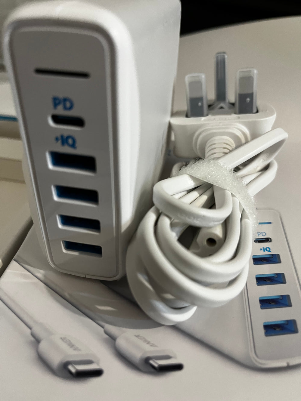 Carregador Rápido Anker PowerPort I PowerIQ PD 60W com 5 Portas USB-C - Caixa Aberta - Funcionando 100%