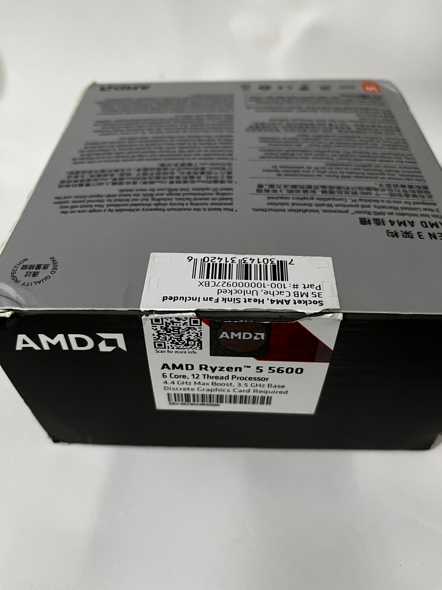 Processador AMD Ryzen 5 5600 - Caixa Aberta - Funcionando 100%
