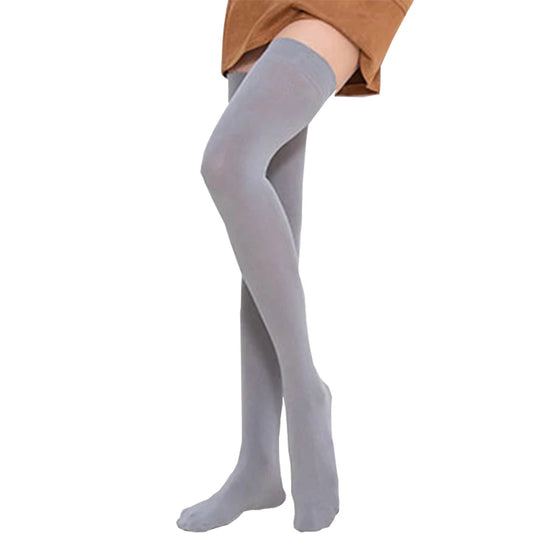 <h2>Meias Longas Antiderrapantes para Mulheres – Meias Altas de Cor Sólida para Yoga e Fitness em Ambientes Internos</h2>