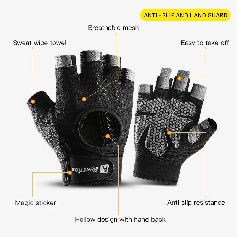 <h2>Luvas Esportivas Antiderrapantes para Homens e Mulheres – Meio Dedo para Fitness, Skate, Ciclismo, Corrida e Ginásio</h2>