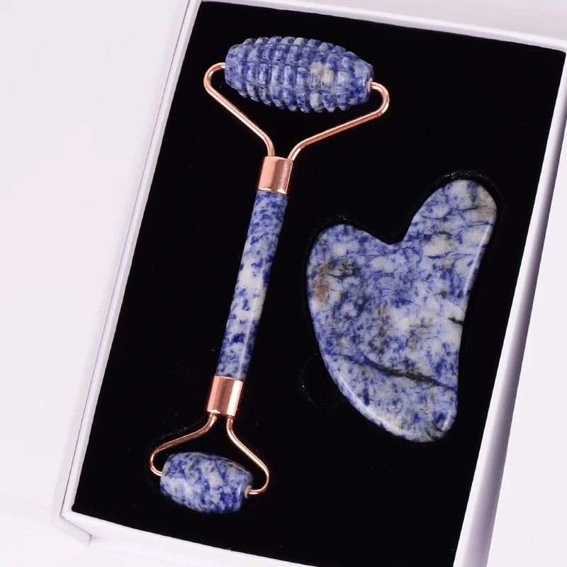 <h2>Massageador para Ombros e Pescoço com Rolo de Sodalita – Ferramenta Gua Sha para Cuidados Corporais</h2>