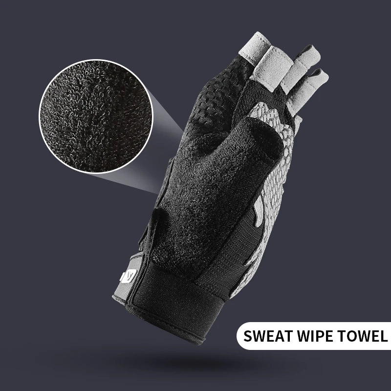 <h2>Luvas Esportivas Antiderrapantes para Homens e Mulheres – Meio Dedo para Fitness, Skate, Ciclismo, Corrida e Ginásio</h2>