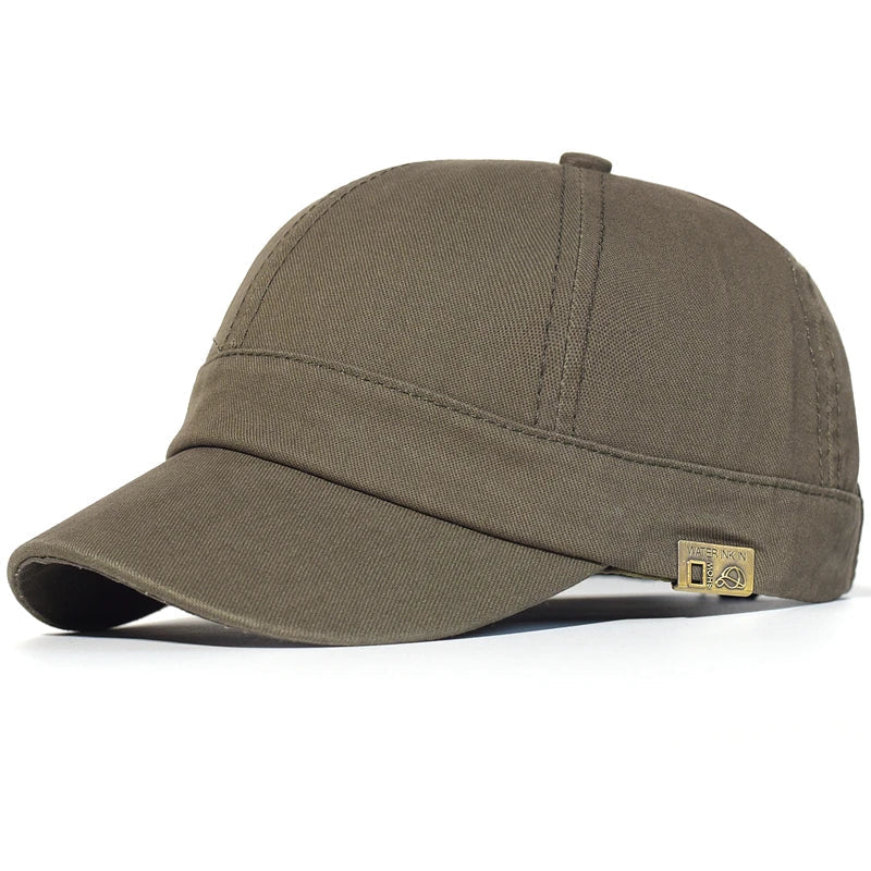 <h2>Boné de Beisebol Vintage Unissex – Aba Curta, Algodão Macio e Ajustável com Estilo Pai e Perfil Baixo</h2>