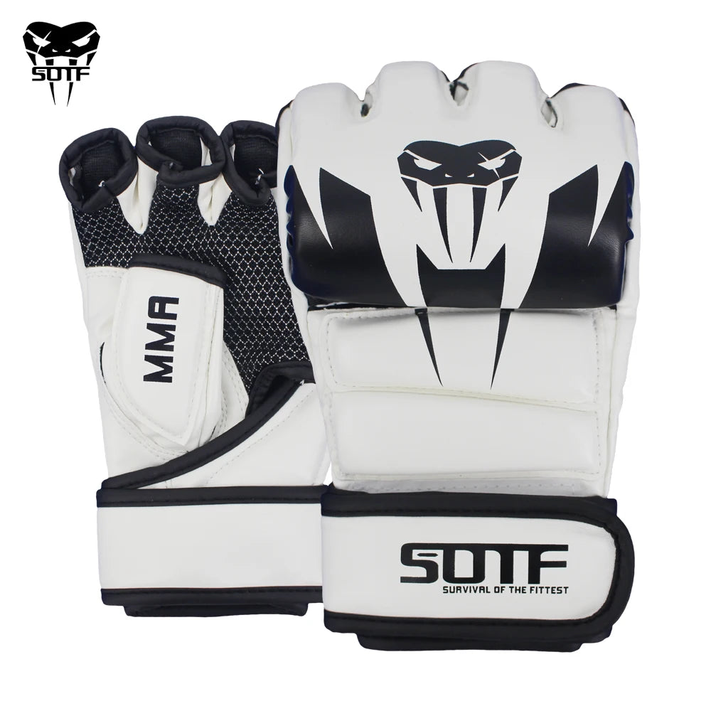 <h2>Luvas MMA Branco SOTF Serpente Veneziana – Luvas Multicoloridas MMA Tiger Muay Thai para Treinamento e Luta</h2>