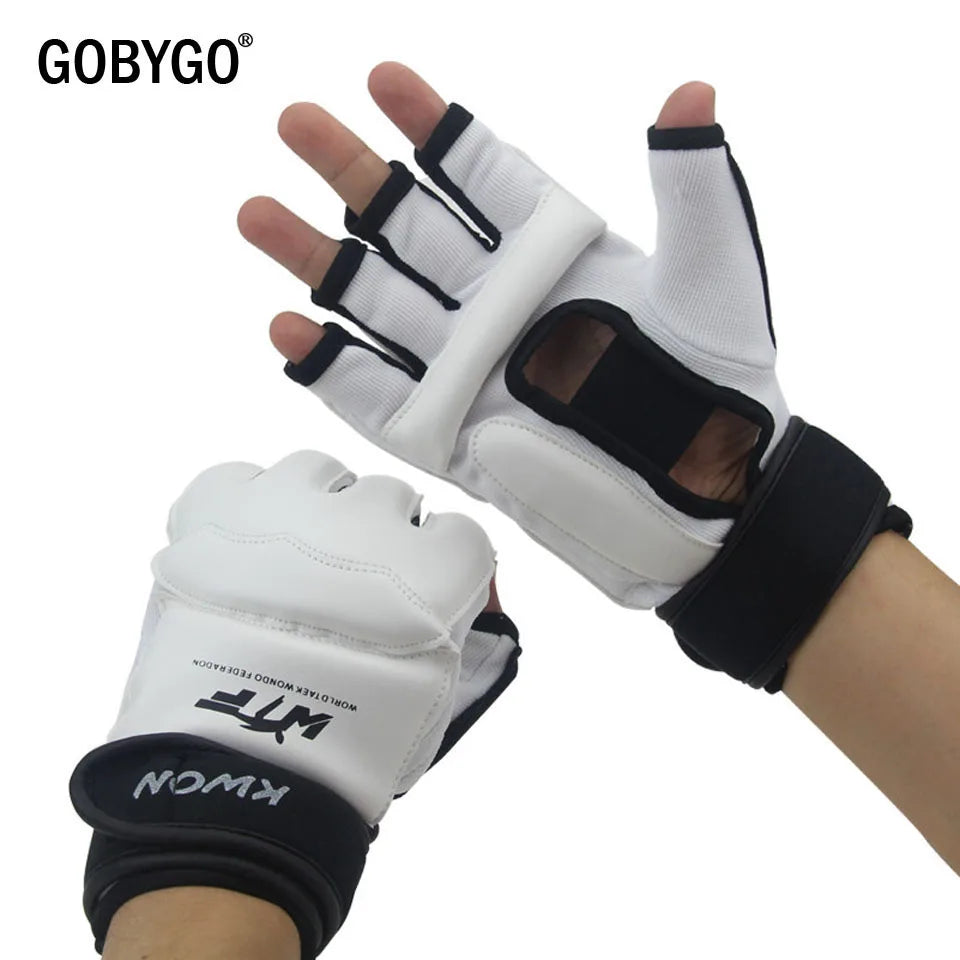 <h2>Luvas de Boxe GOBYGO MMA Meio Dedo – Luvas de Couro PU para Kickboxing e Muay Thai, Crianças e Homens</h2>