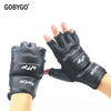 <h2>Luvas de Boxe GOBYGO MMA Meio Dedo – Luvas de Couro PU para Kickboxing e Muay Thai, Crianças e Homens</h2>