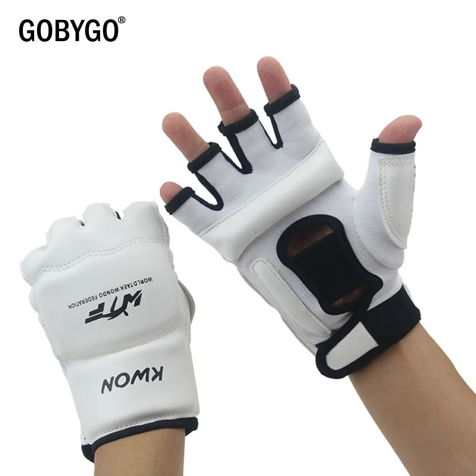 <h2>Luvas de Boxe GOBYGO MMA Meio Dedo – Luvas de Couro PU para Kickboxing e Muay Thai, Crianças e Homens</h2>