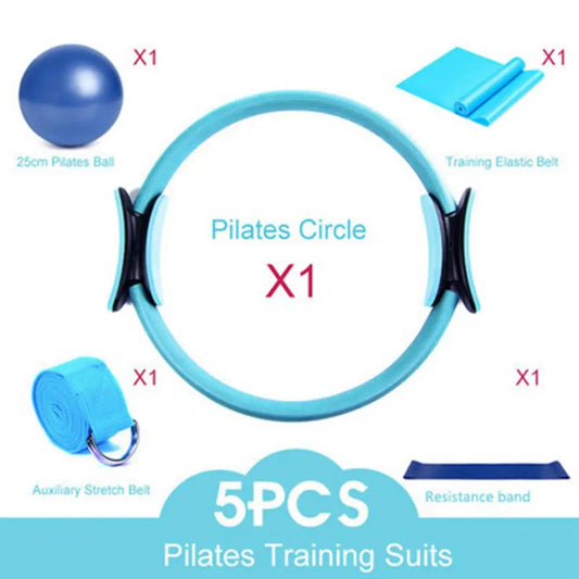 <h2>Conjunto de 5 Anéis Pilates – Equipamento Fitness para Remodelar e Treinar Corpo Feminino</h2>