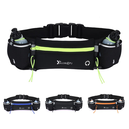 <h2>Bolsa de Cintura Unissex para Corrida e Maratona – Suporte para Telefone e Garrafa</h2>