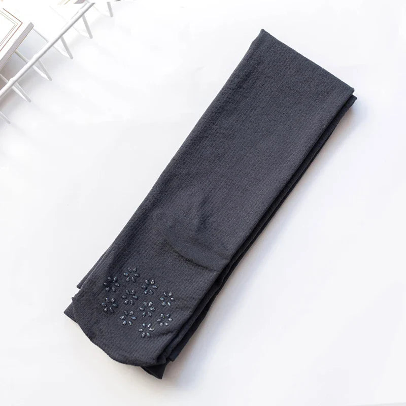 <h2>Meias Longas Antiderrapantes para Mulheres – Meias Altas de Cor Sólida para Yoga e Fitness em Ambientes Internos</h2>