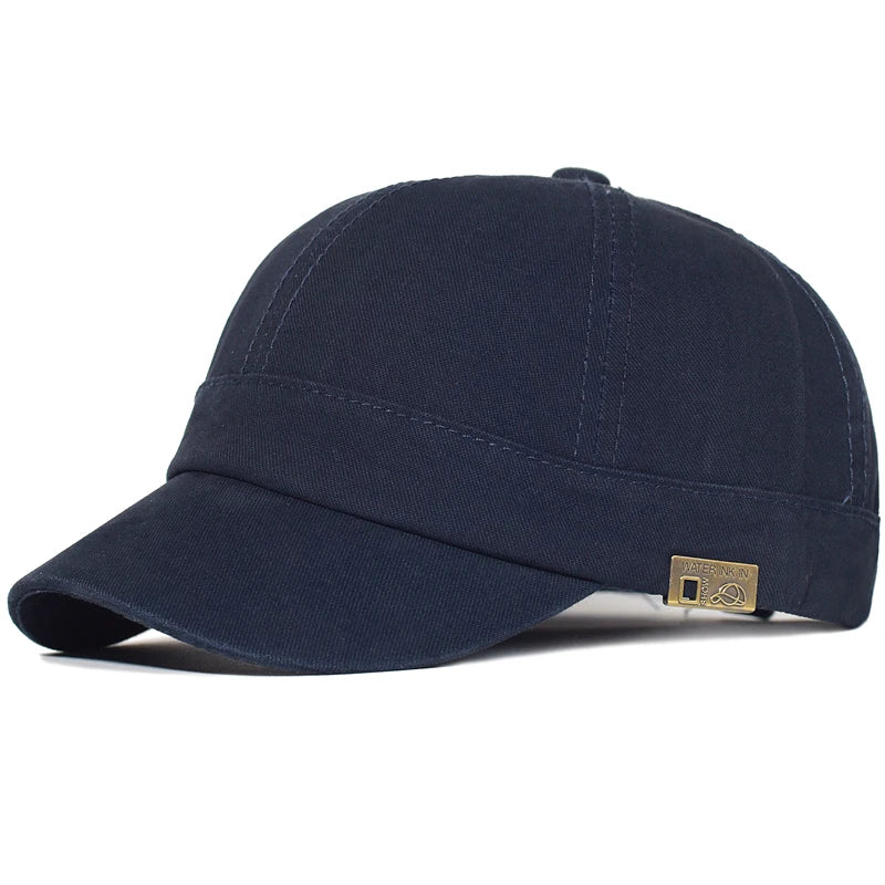 <h2>Boné de Beisebol Vintage Unissex – Aba Curta, Algodão Macio e Ajustável com Estilo Pai e Perfil Baixo</h2>