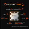 Processador AMD Ryzen 5 7500F R5 7500F 3.7GHz 6-Core 12-Thread