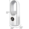 Torre Ventilador Sem Lâminas com Filtro Umidificante, Display LED, 6 Velocidades, Temporizador de 8H, Super Silencioso, Fácil de Limpar, Economizador de Espaço