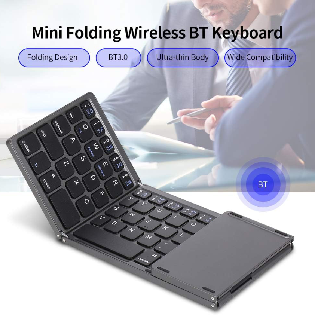 Teclado Bluetooth Dobrável Btuty com Touchpad Integrado