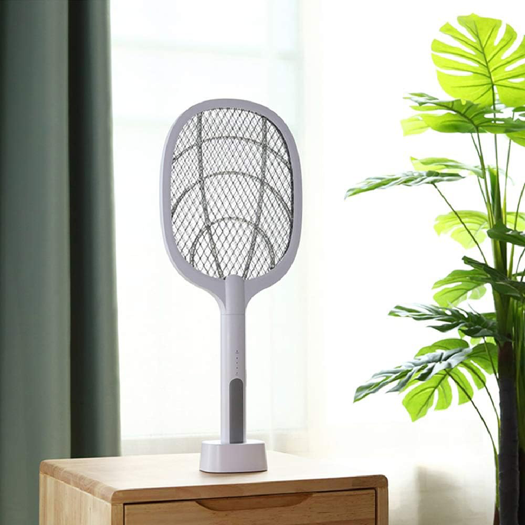 Raquete Elétrica Zapper Bug Mata-Mosquitos USB Recarregável
