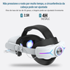 Faixa de Cabeça Elite com Bateria 8000mAh e Luzes para Meta Quest 2 - Branco