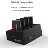 Dock Station ORICO 6648US3-C-V1-US-BK com 4 Entradas SATA 2.5" e 3.5" - Função Clone Offline