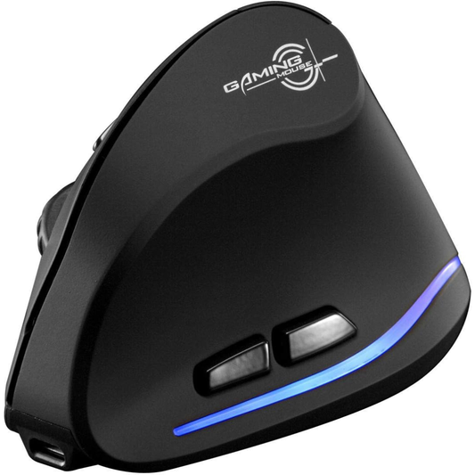 Mouse Vertical Ergonômico Sem Fio com LED e DPI Ajustável