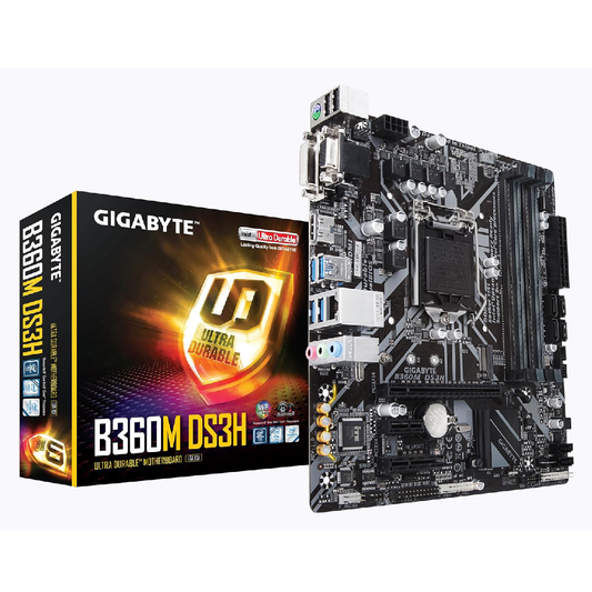 Placa-Mãe GIGABYTE B360M DS3H (LGA1151/Intel/Micro ATX/USB 3.1 Gen 1/DDR4)