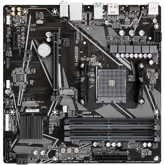 Placa-Mãe GIGABYTE B550M K (AM4/DDR4/HDMI/DP/M.2/SATA/USB 3.2)