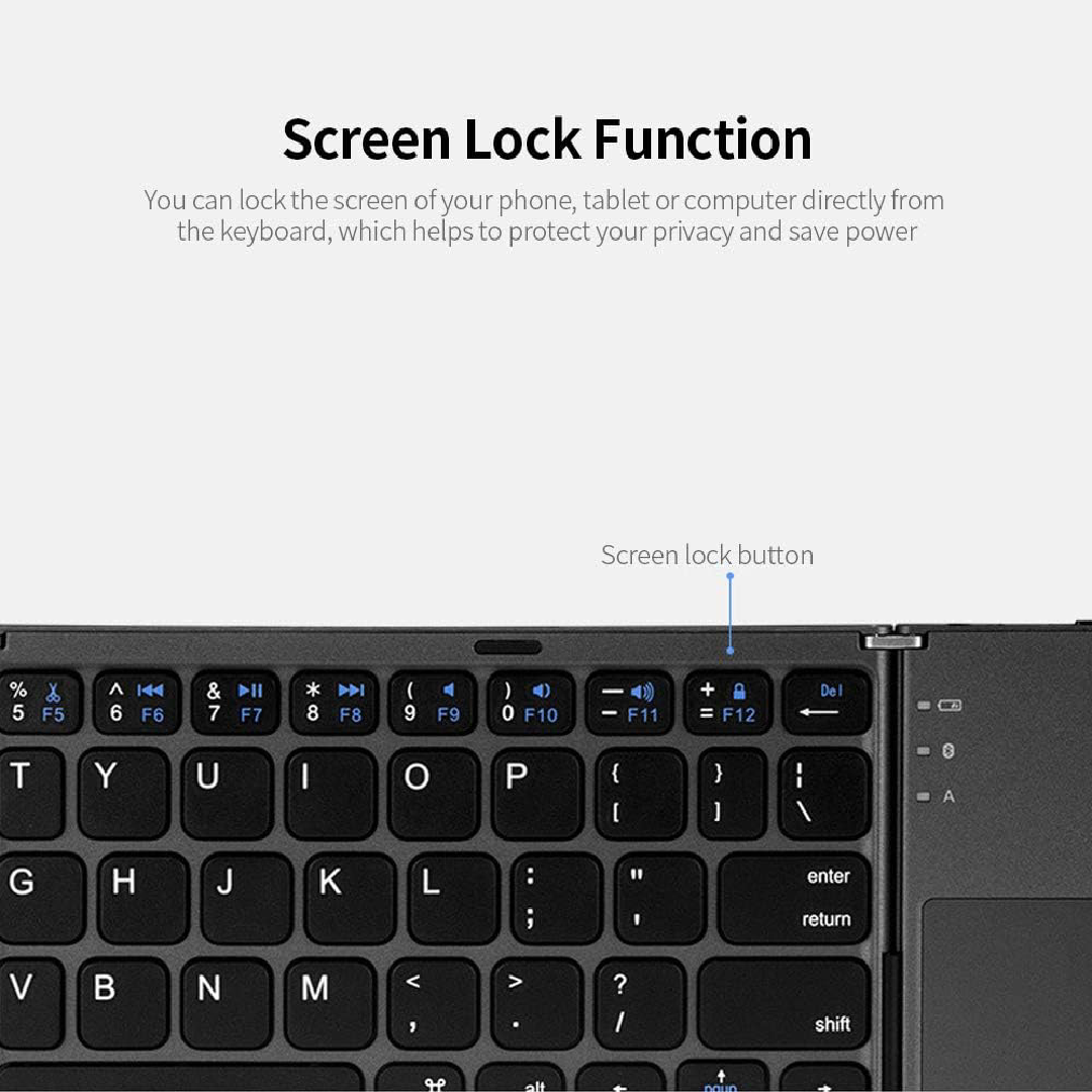 Teclado Bluetooth Dobrável Btuty com Touchpad Integrado