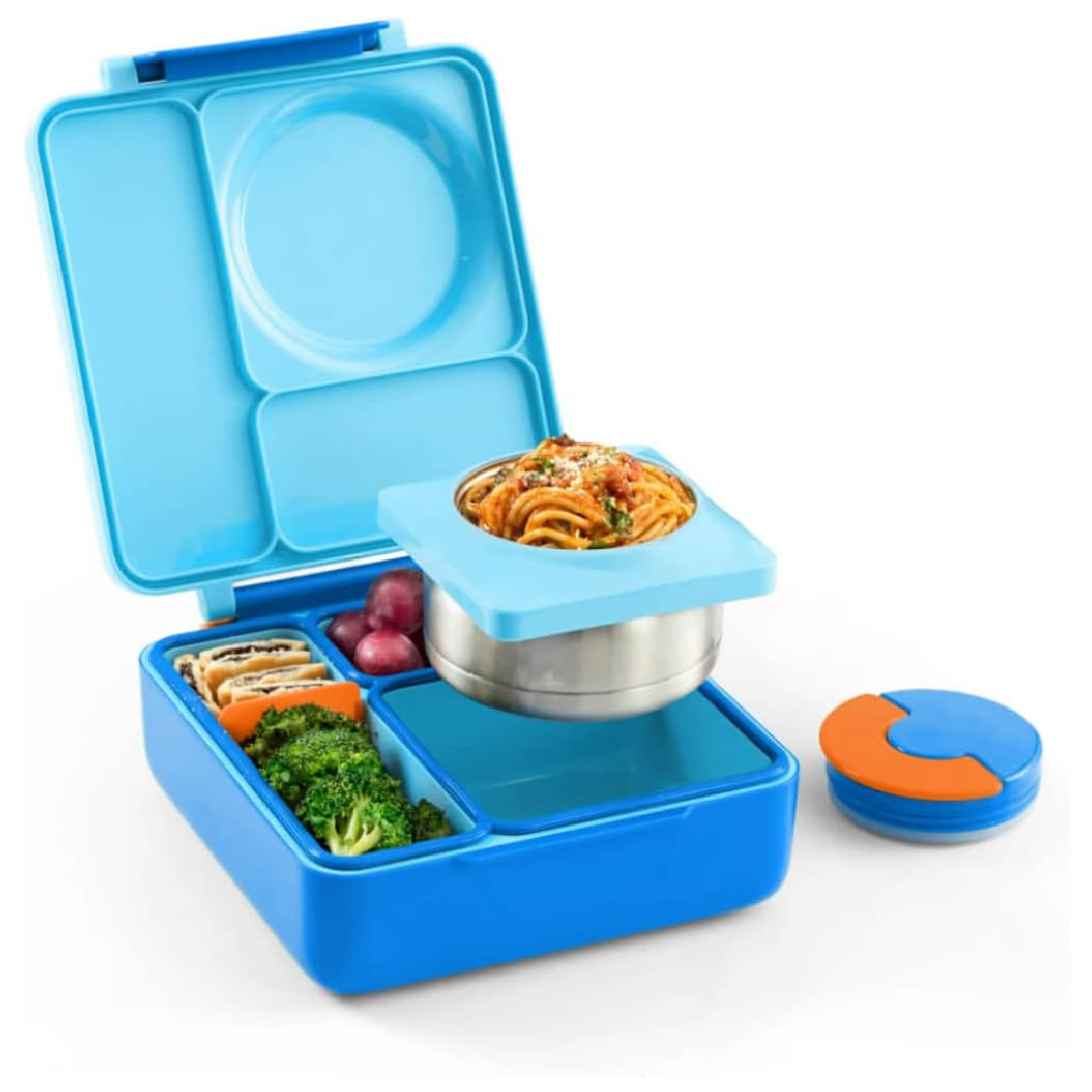 Lancheira Térmica Infantil com Pote Integrado – Azul