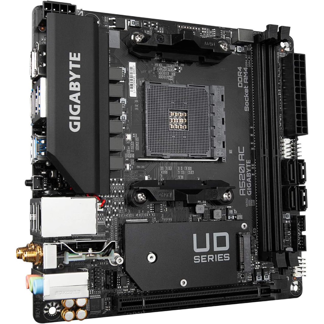 Placa-Mãe Gigabyte A520I AC Mini-ITX para Processadores AMD Ryzen