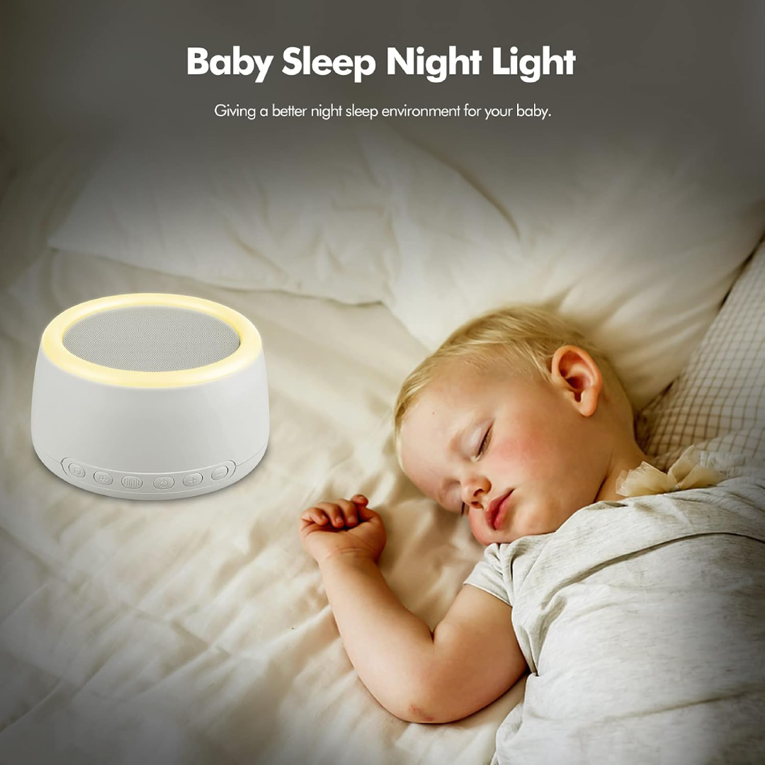 Máquina de Ruído Branco Recarregável com Bluetooth e Luz Noturna