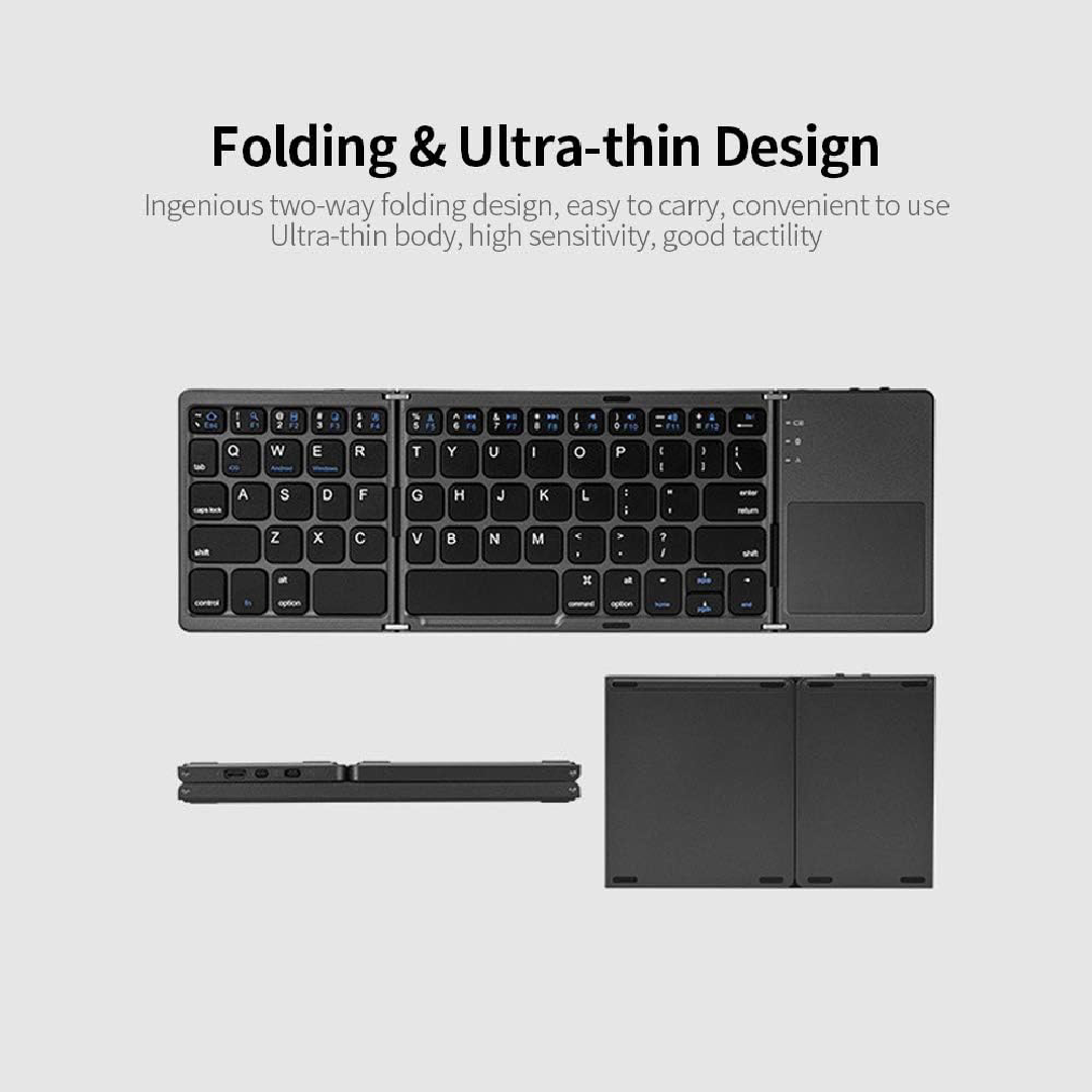 Teclado Bluetooth Dobrável Btuty com Touchpad Integrado