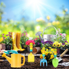 Kit de Ferramentas de Jardinagem Infantil com 9 Peças e Bolsa