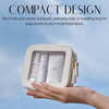 Bolsa de Maquiagem Transparente com Zíper - Portátil e Compacta