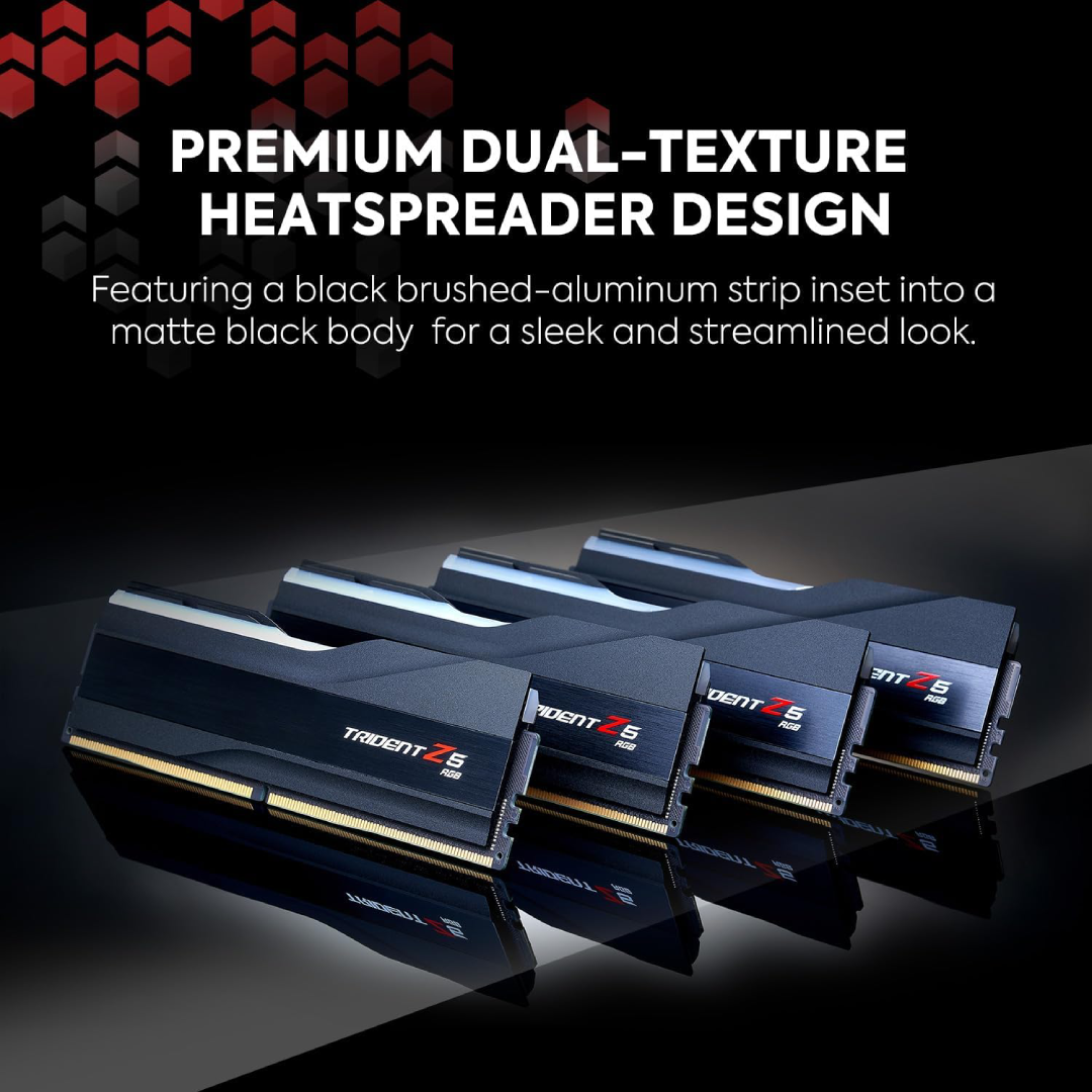 Memória Trident Z5 RGB DDR5 32GB (2x16GB) 6000MT/s CL36 - Preto/Prata