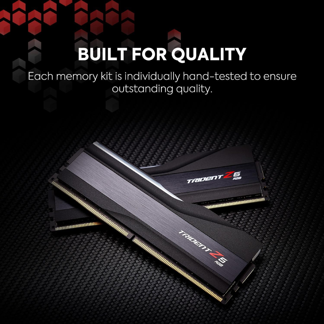 Memória Trident Z5 RGB DDR5 32GB (2x16GB) 6000MT/s CL36 - Preto/Prata