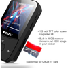 Reprodutor de Música MP3 Clip com Bluetooth 5.0, 16GB, Som Lossless, FM, Gravador de Voz, Vídeo e Fones de Ouvido - Vermelho