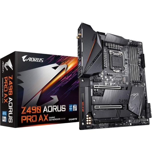 Placa-Mãe GIGABYTE Z490 AORUS PRO AX LGA1200, ATX, WiFi 6, Dual M.2, USB 3.2, Intel 2.5G LAN, 12 Fases Digitais, Fins-Array II, SATA 6Gb/s