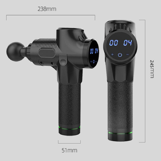 Massageador Muscular Portátil com 30 Velocidades e 6 Cabeças