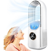 Torre Ventilador Sem Lâminas com Filtro Umidificante, Display LED, 6 Velocidades, Temporizador de 8H, Super Silencioso, Fácil de Limpar, Economizador de Espaço