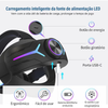 Faixa de Cabeça Elite com Bateria 8000mAh e Luzes para Meta Quest 2 - Branco