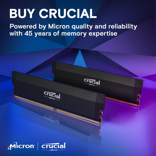 Kit de Memória Crucial Pro DDR5 32GB (2x16GB) 6000MHz CL36