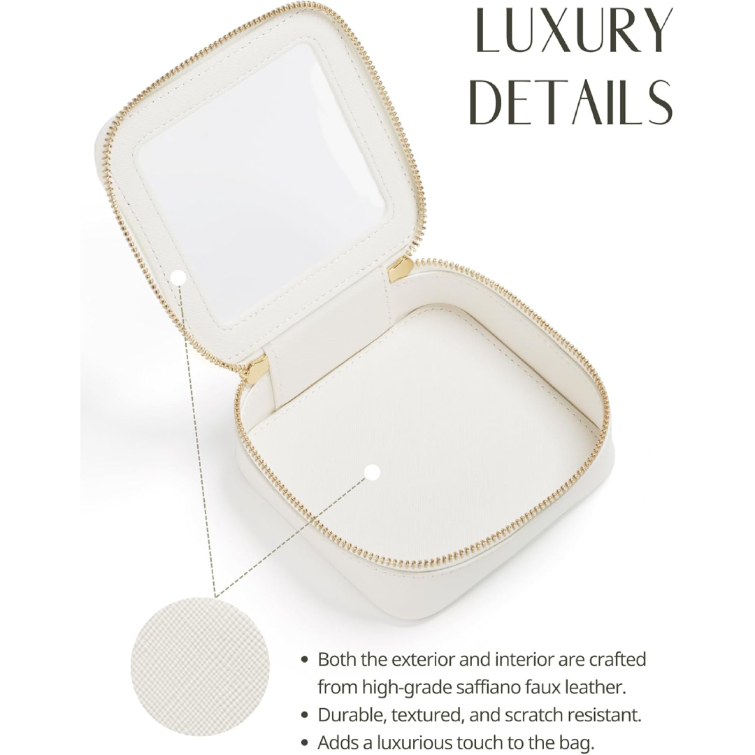 Bolsa de Maquiagem Transparente com Zíper - Portátil e Compacta