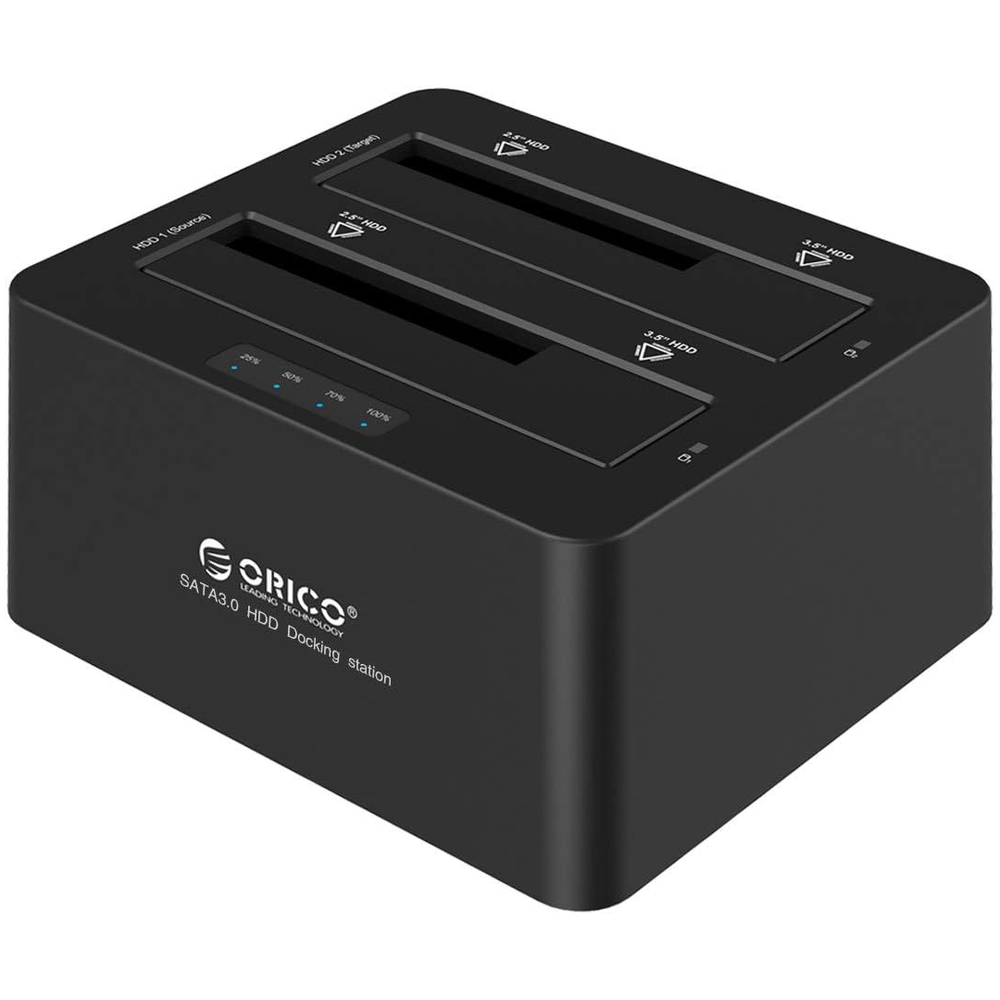 Dock Station SATA 2.5 e 3.5 com 2 Entradas - Função Clone Offline