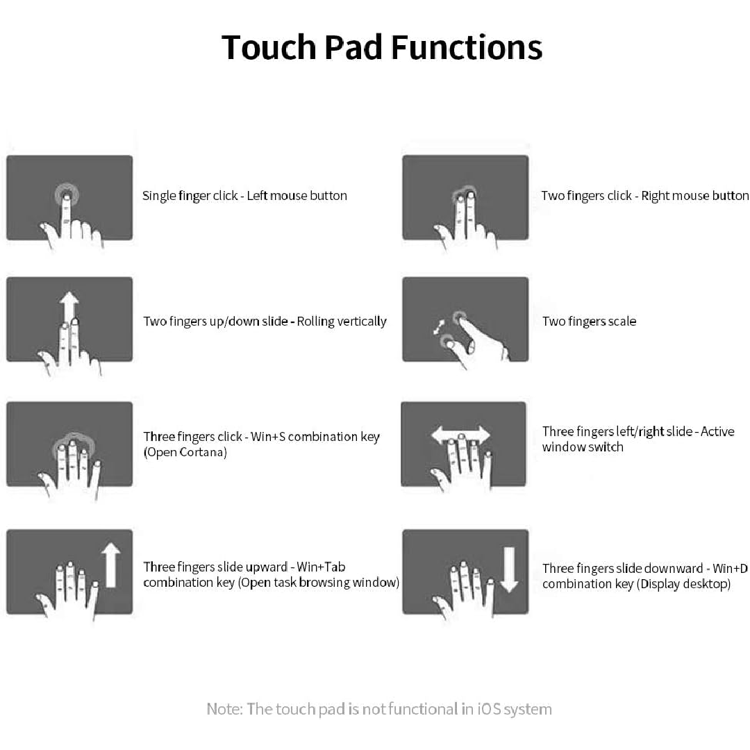 Teclado Bluetooth Dobrável Btuty com Touchpad Integrado