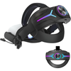 Faixa de Cabeça Ajustável com Bateria de 8000mAh e Luzes Coloridas para Meta/Oculus Quest 2