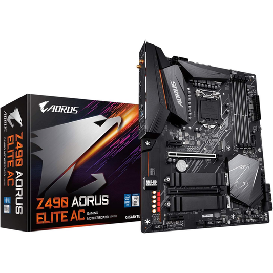 Placa-Mãe GIGABYTE Z490 AORUS Elite AC LGA1200 DDR4 M.2 Wi-Fi RGB