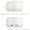 Máquina de Ruído Branco Recarregável com Bluetooth e Luz Noturna
