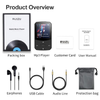 Reprodutor de Música MP3 Clip com Bluetooth 5.0, 16GB, Som Lossless, FM, Gravador de Voz, Vídeo e Fones de Ouvido - Vermelho