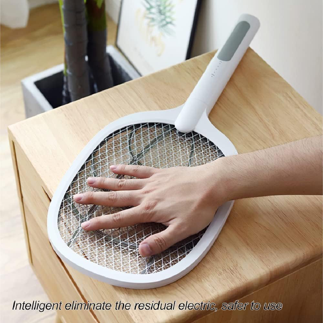 Raquete Elétrica Zapper Bug Mata-Mosquitos USB Recarregável
